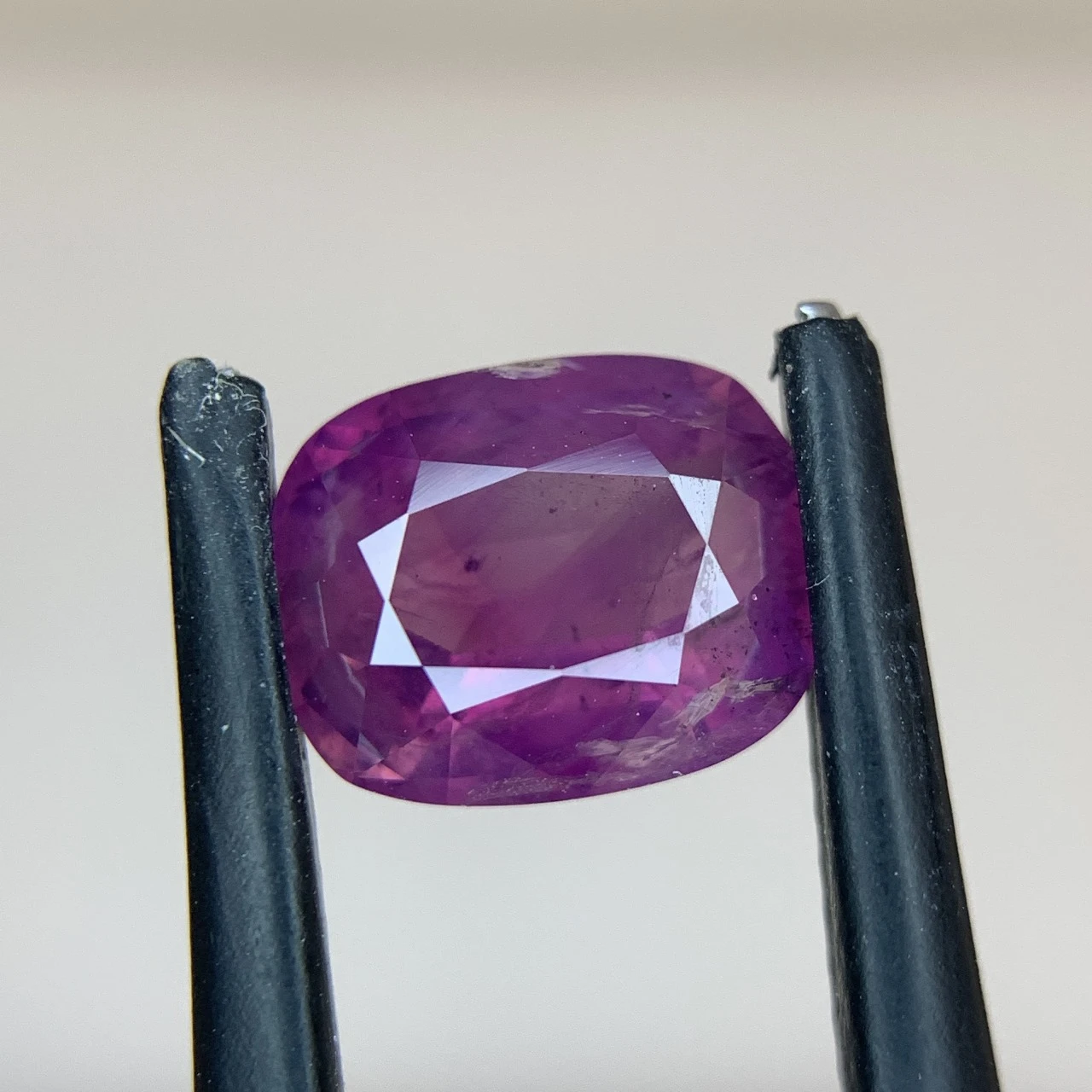3.21ct Natural Purple Kashmir Sapphire Cushion Shape — view 5